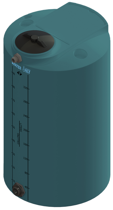 100 Gal ProChem® Potable Water Tank w/Bulkhead Fittings - Twist Lid 8